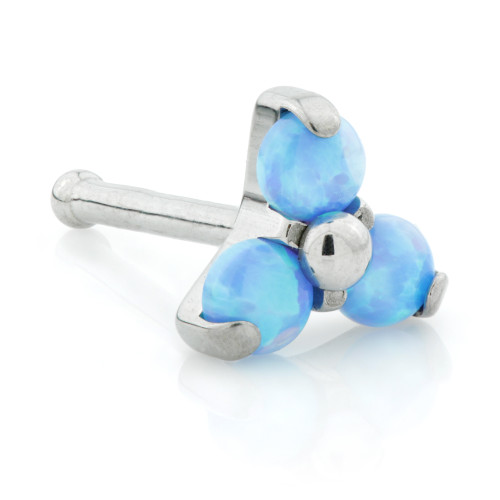 Ti Trinity Opal Straight Nose Stud