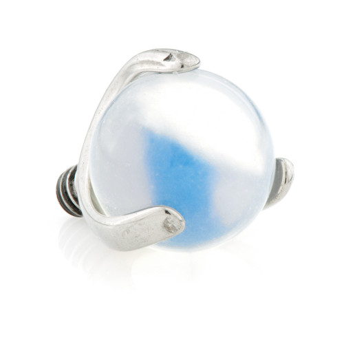 Titanium Opalite Prong Set Ball Attachment