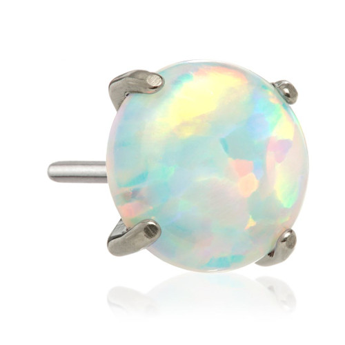 Titanium Threadless Pronged Opal Attachment-4