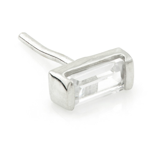 TL - 14ct Gold Rectangle Gem Threadless Attachment