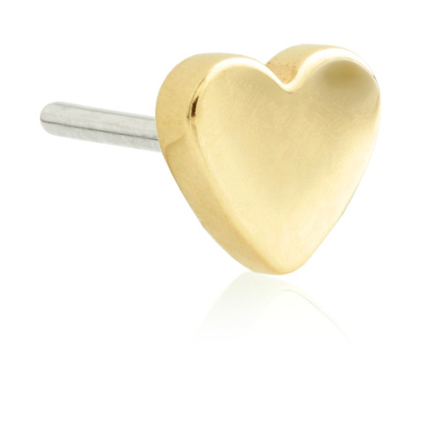 TL - 14ct Gold Threadless Heart Attachment