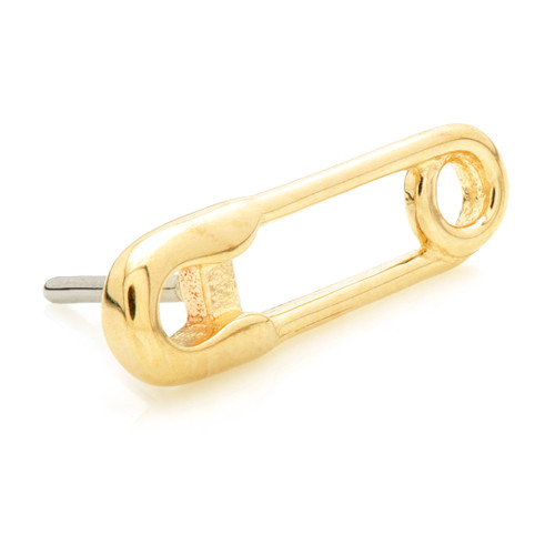 TL - 14ct Gold Threadless Safety Pin Attachment