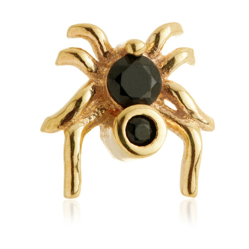 TL - 14ct Solid Gold Internal Jewelled Spider Attachment