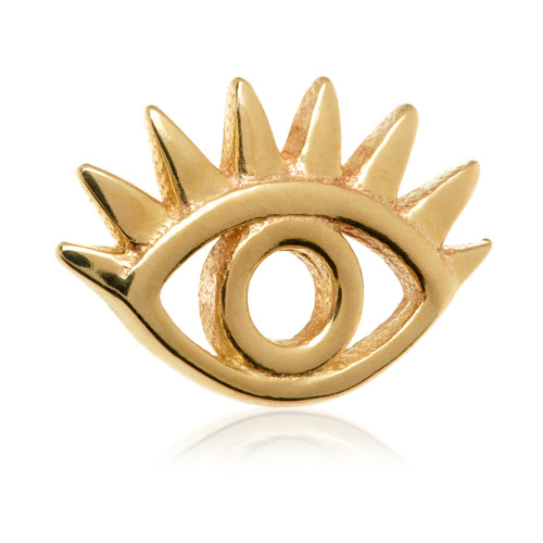 TL - 14ct Solid Gold Threadless Evil Eye Attachment