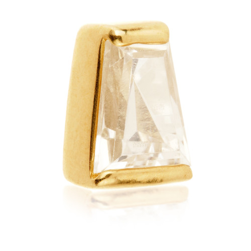 TL - 18ct Yellow Gold Tapered Baguette Gem Internal Thread Attachment