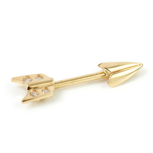 TL - Gold Arrow Nipple Bar