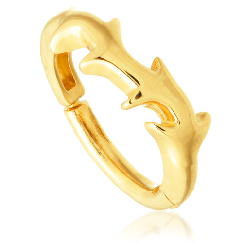 TL - Gold Bramble Spike Hinge Ring