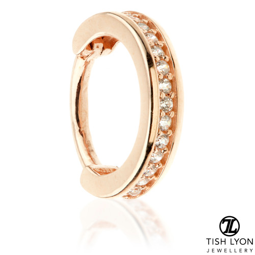 TL - Gold Channel Gem Hinge Ring