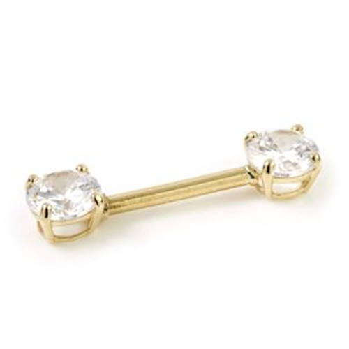 TL - Gold Gem Nipple Bar