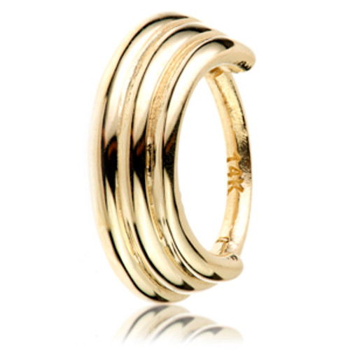 TL - Gold Graduated Stacked Hinge Ring