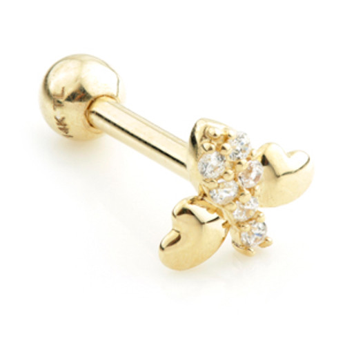 TL - Gold Jewelled Bee Cartilage Bar