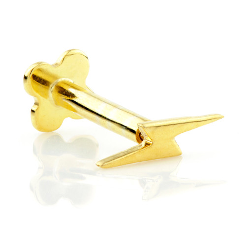 TL - Gold Lightning Bolt Internal Labret