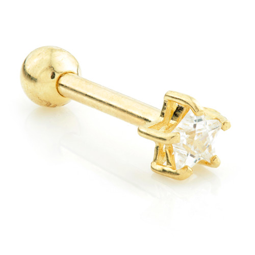 TL - Gold Tiny Gem Star Cartilage Bar