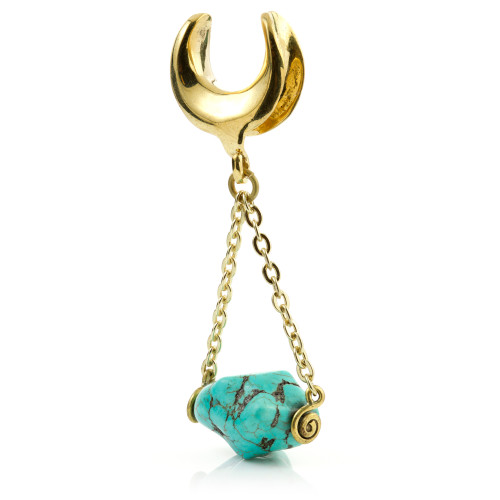 Turquoise Stone Saddle Plug (sold individually)