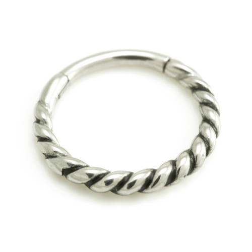 Twisted Steel Hinge Segment Ring-1.6-6