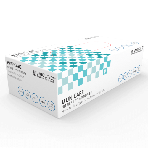 Unicare Blue Nitrile Gloves