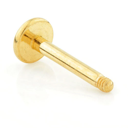 Yellow Gold Ti External Thread Micro Labret Stem