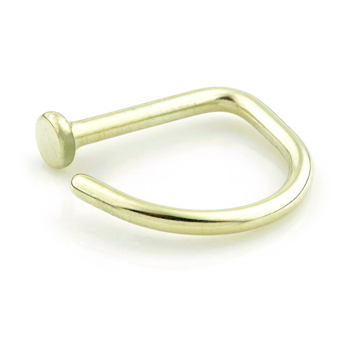 Yellow Gold Ti Open D Nose Ring