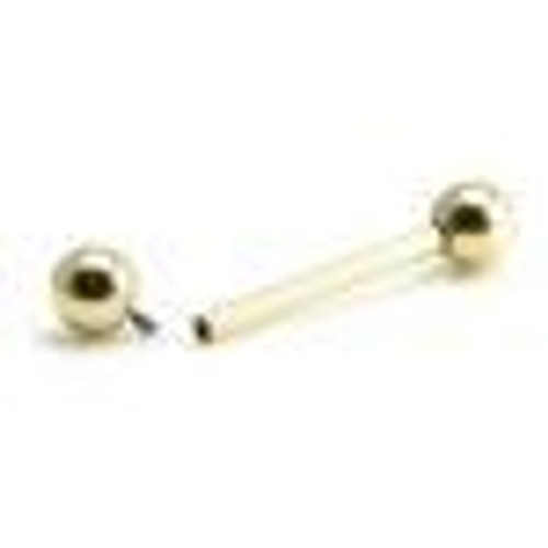 Zircon Gold Internal Thread Ti Barbell