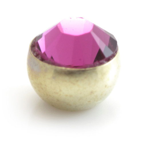 Zircon Gold Steel Micro Gem Ball