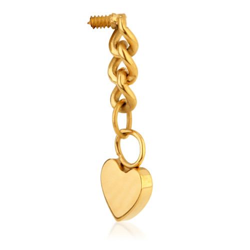Zircon Gold Ti Internal Hanging Heart Attachment