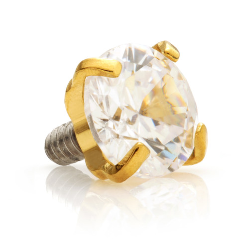 Zircon Gold Ti Internal Prong Gem Attachment