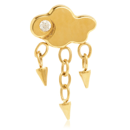 Zircon Gold Ti Internal Raincloud Attachment with Hanging Cones