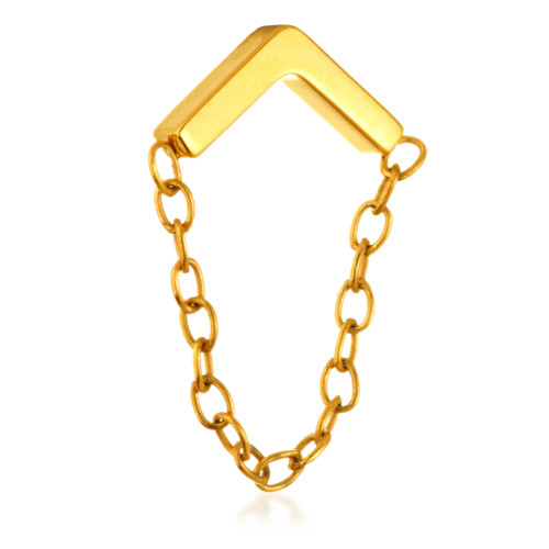 Zircon Gold Ti Internal V Shaped Hanging Chain Attachment