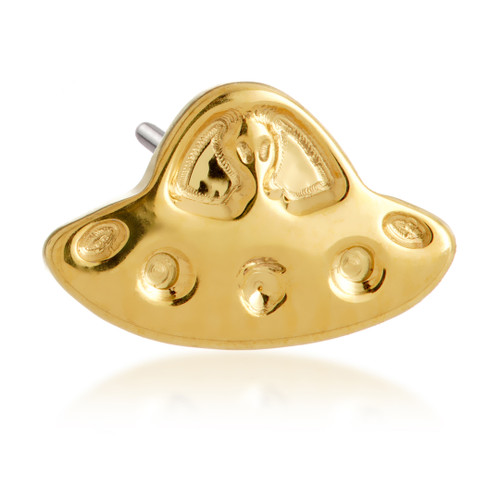 Zircon Gold Ti Threadless Alien Spaceship Attachment