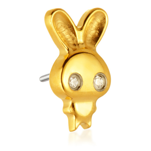 Zircon Gold Ti Threadless Jewelled Bunny Attachment