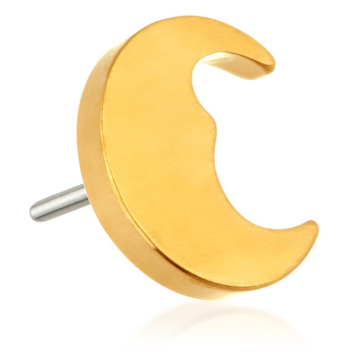 Zircon Gold Ti Threadless Moon Crescent Disk Attachment