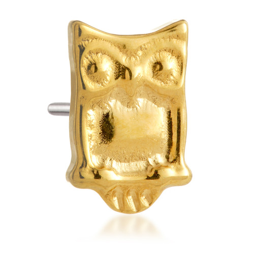 Zircon Gold Ti Threadless Owl Attachment