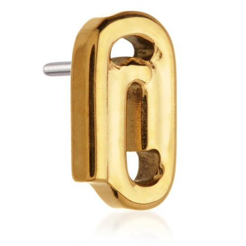 Zircon Gold Ti Threadless Paperclip Attachment