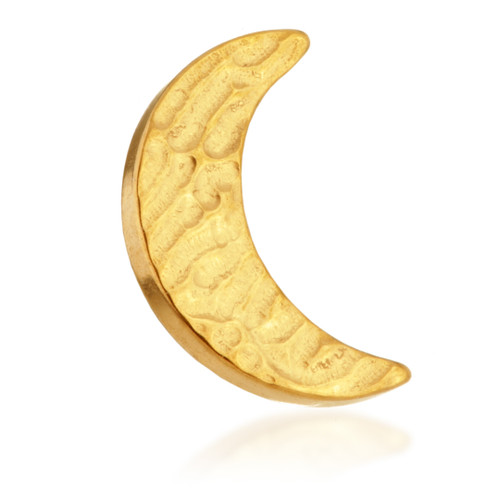 Zircon Gold Ti Threadless Rippled Moon Attachment