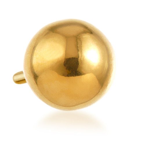 Zircon Gold Titanium Threadless Ball Attachment