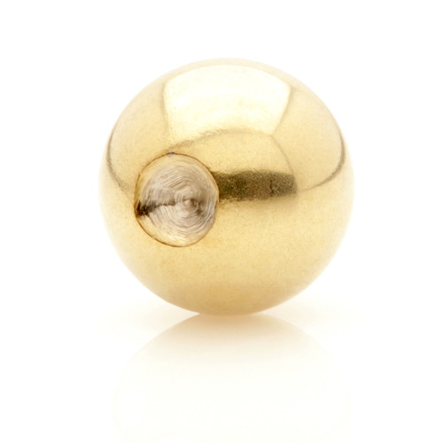 Zircon PVD Gold Ti Clip In Plain Ball