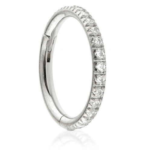 Ti Couture Full Pavé Gems Hinged Ring - 1.6-10-CR