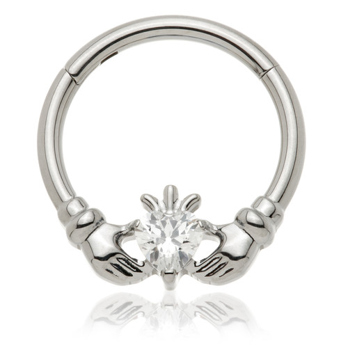 Ti Couture Claddagh Hinged Ring