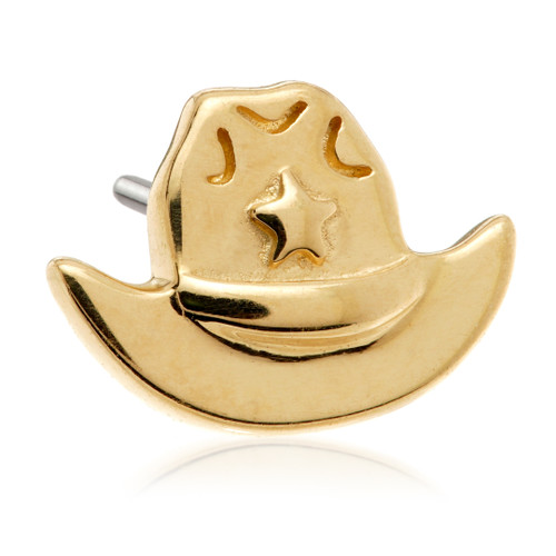 TL Sheriff's Hat - 14ct Gold Threadless Attachment