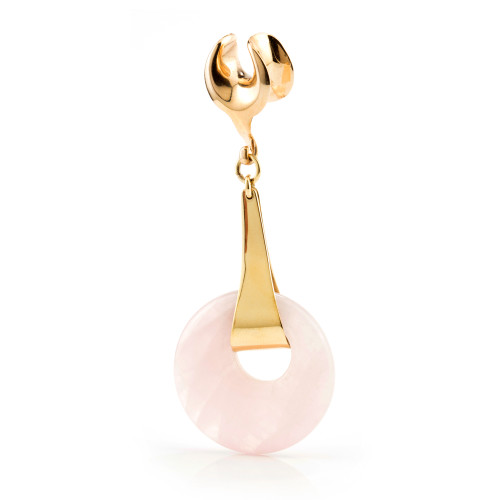 1x Rose Quartz Saddle Ear Weight