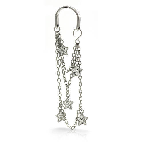 1x Stars with Gems Tunnel Jewellery
