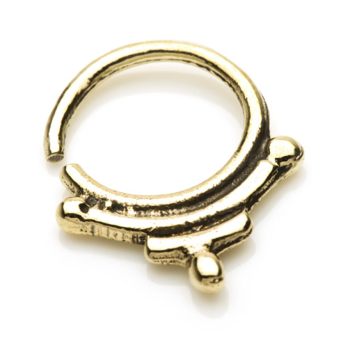 1x Tribal Brass Open Ring 9
