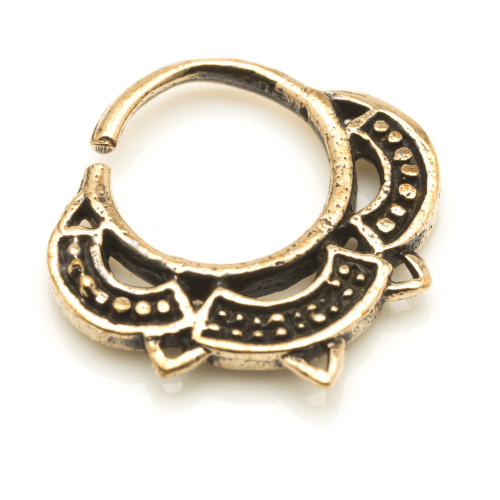 1x Tribal Brass Tragus Ring