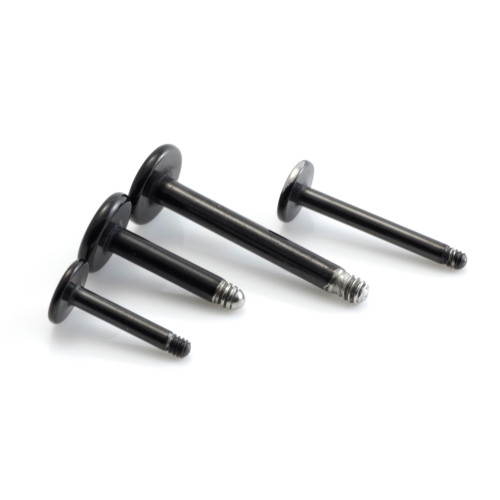 Black Steel Labret Stem