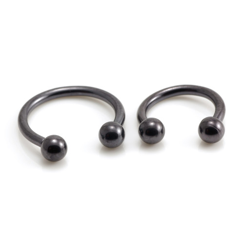 PVD Black Ti Micro Circular Barbell