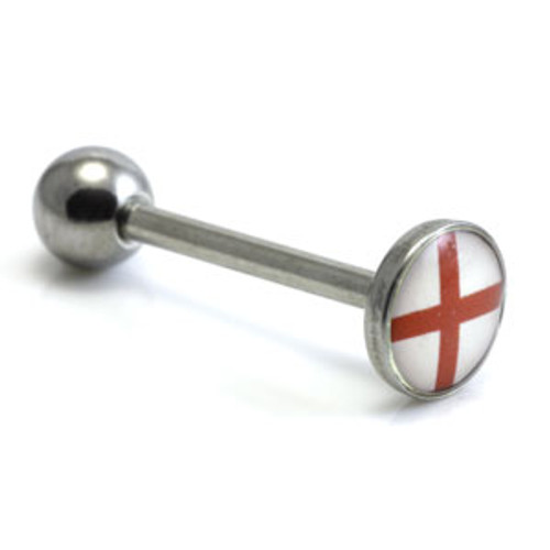 Steel Logo Tongue Stud - St Georges