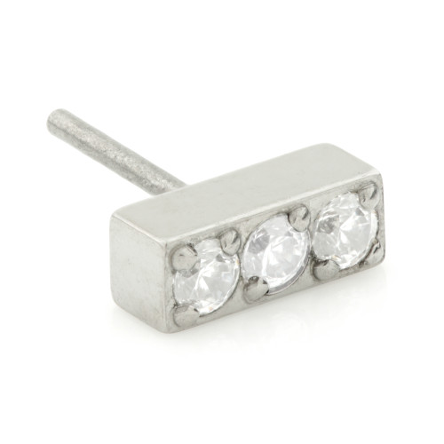 Threadless Ti Multi 3 Gem Bar Attachment