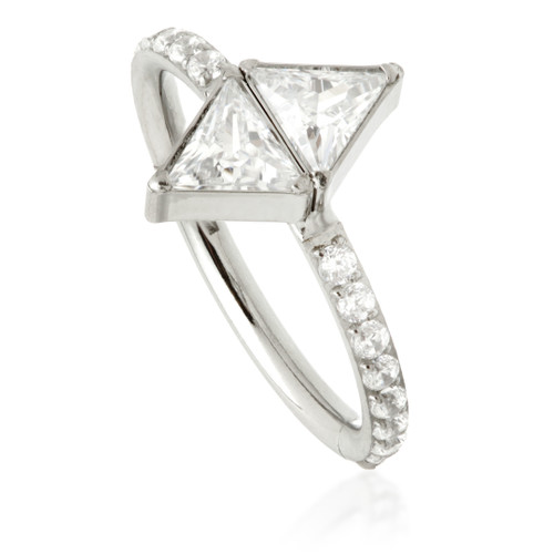 Ti Couture Pave Double Trillian Cut Hinged Ring-1.2-10