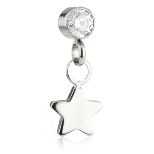 Ti Internal Jewelled Bezel Attachment with Star Charm Ti Internal Jewelled Bezel Attachment with Star Charm