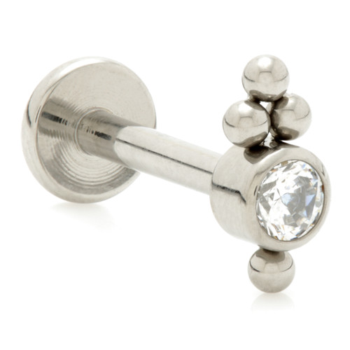 Ti Internal Labret with Caeli Gem Attachment-1.2-8 Ti Internal Labret with Caeli Gem Attachment-1.2-8